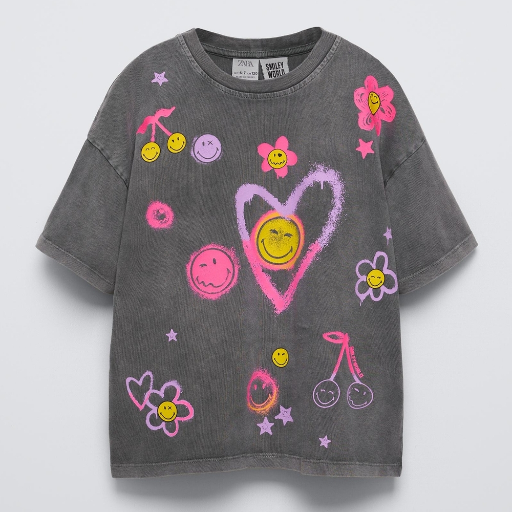 Zara Girls SmileyWorld T-Shirt